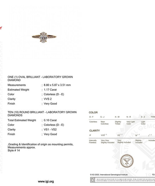 Elegant 1.27 CT Oval Channel-Set Diamond Engagement Ring in Rose Gold