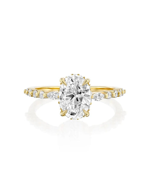 Vintage Allure: 1.66 CT Oval Engagement Ring in Yellow Gold from MY Diamond Collection