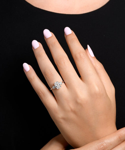 Timeless Trilogy: 1.81 CT Round Brilliant Three-Stone Engagement Ring in White Gold from MY Diamond Collection