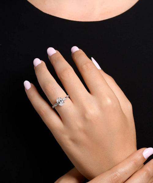 Infinite Love: 1.5 CT Oval Infinity Engagement Ring in White Gold from MY Diamond Collection