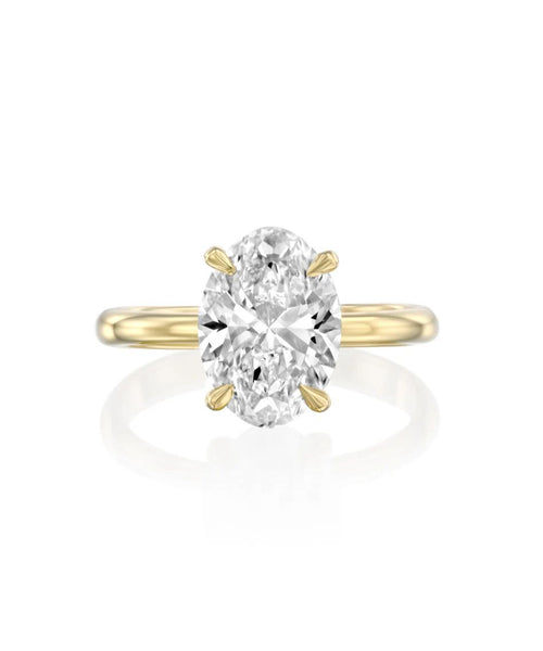 Eternal Radiance: 2.35 CT Oval Solitaire Engagement Ring in Yellow Gold from MY Diamond Collection