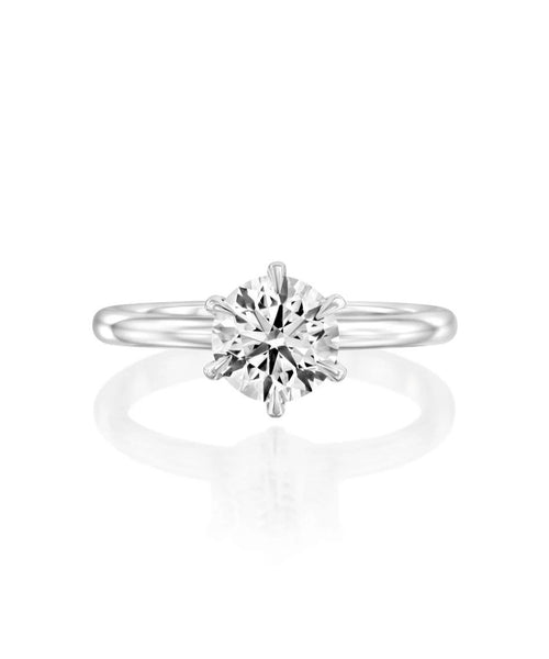 1.15 CT 6 PRONG SOLITAIRE ENGAGEMENT RING WITH A ROUND BRILLIANT DIAMOND