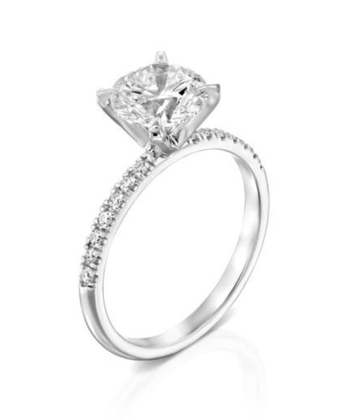 Channel-Set Splendor: MY Diamond Collection's 1.86 CT Round Brilliant Engagement Ring
