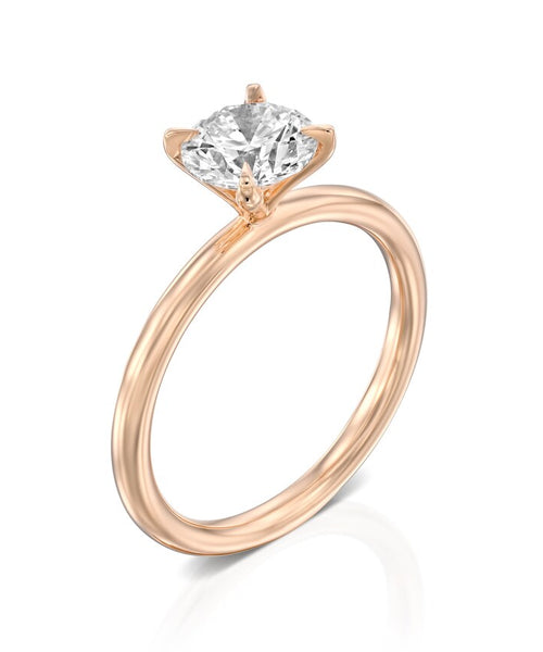 Celebrate Love: 1.25 CT Diamond Engagement Ring Set in Lustrous Rose Gold