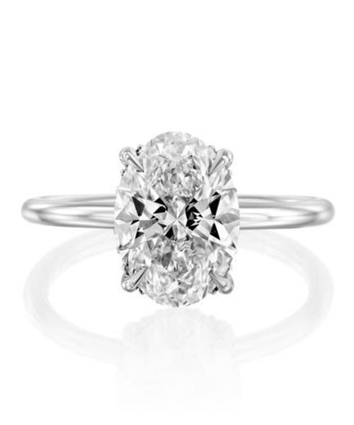 Dazzling 2.82 CT Oval Halo Diamond Engagement Ring in White Gold