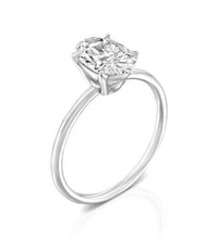 Elegance Defined: 1.33 CT Oval Solitaire Engagement Ring in White Gold