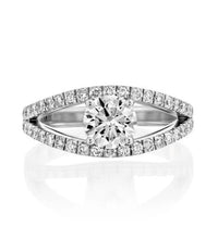 Vintage Elegance: 1.61 CT Round Brilliant Engagement Ring in White Gold