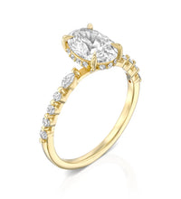 Vintage Allure: 1.66 CT Oval Engagement Ring in Yellow Gold from MY Diamond Collection