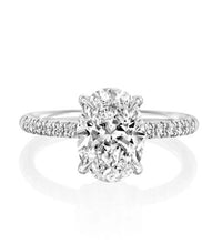 Timeless Radiance: 2.57 CT Oval Channel-Set Engagement Ring in White Gold