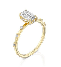 Timeless Elegance: 1.11 CT Emerald Vintage Engagement Ring in Yellow Gold from MY Diamond Collection