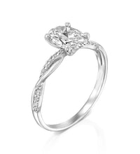 Infinite Love: 1.5 CT Oval Infinity Engagement Ring in White Gold from MY Diamond Collection
