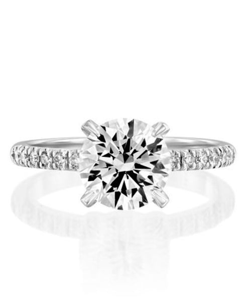Channel-Set Splendor: MY Diamond Collection's 1.86 CT Round Brilliant Engagement Ring